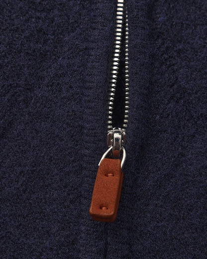 Heritage Diamond Knit Zip Cardigan